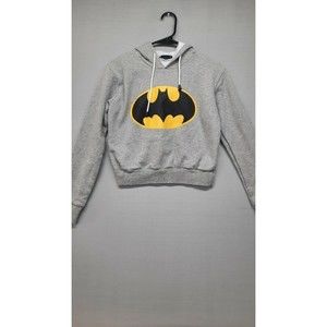 Sophie Batman Bat Signal Logo Pullover Hoodie Gray Kids 10/11